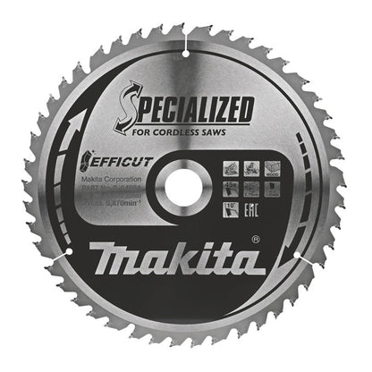 Lames carbure 'EFFICUT' pour bois, pour scies radiales à batterie MAKITA