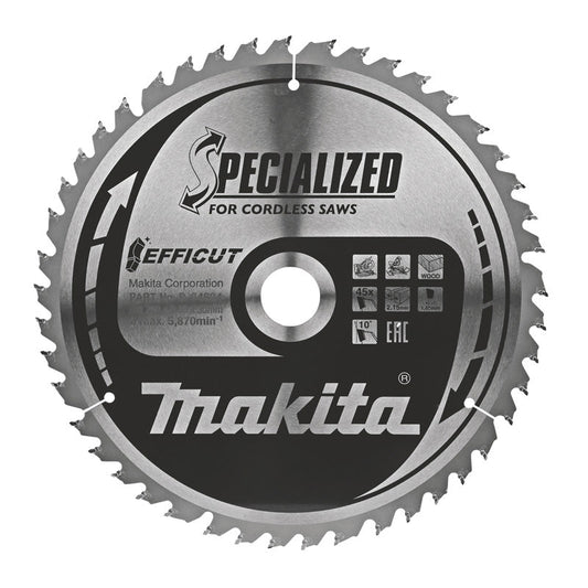 Lames carbure 'EFFICUT' pour bois, pour scies radiales à batterie MAKITA