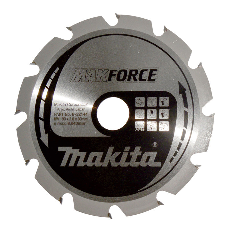 Lames carbure 'MakForce', pour bois, pour scies circulaires MAKITA