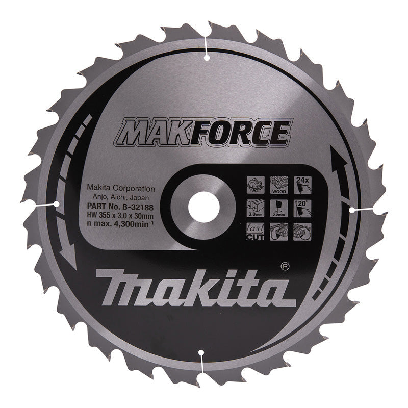 Lames carbure 'MakForce', pour bois, pour scies circulaires MAKITA