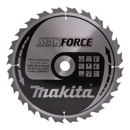 Lames carbure 'MakForce', pour bois, pour scies circulaires MAKITA
