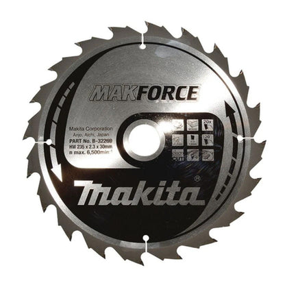 Lames carbure 'MakForce', pour bois, pour scies circulaires MAKITA