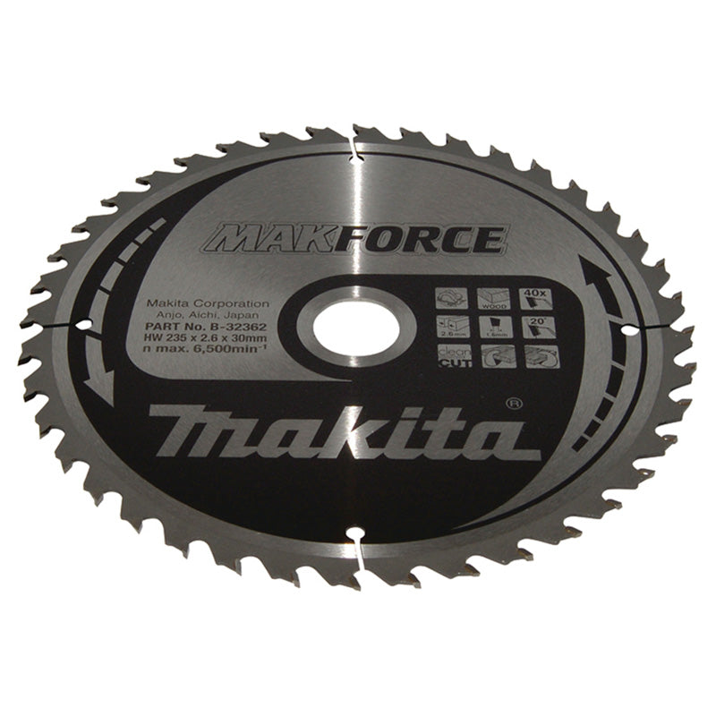 Lames carbure 'MakForce', pour bois, pour scies circulaires MAKITA