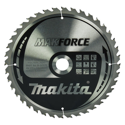 Lames carbure 'MakForce', pour bois, pour scies circulaires MAKITA