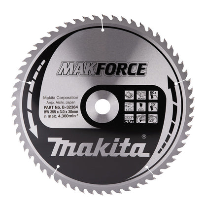 Lames carbure 'MakForce', pour bois, pour scies circulaires MAKITA