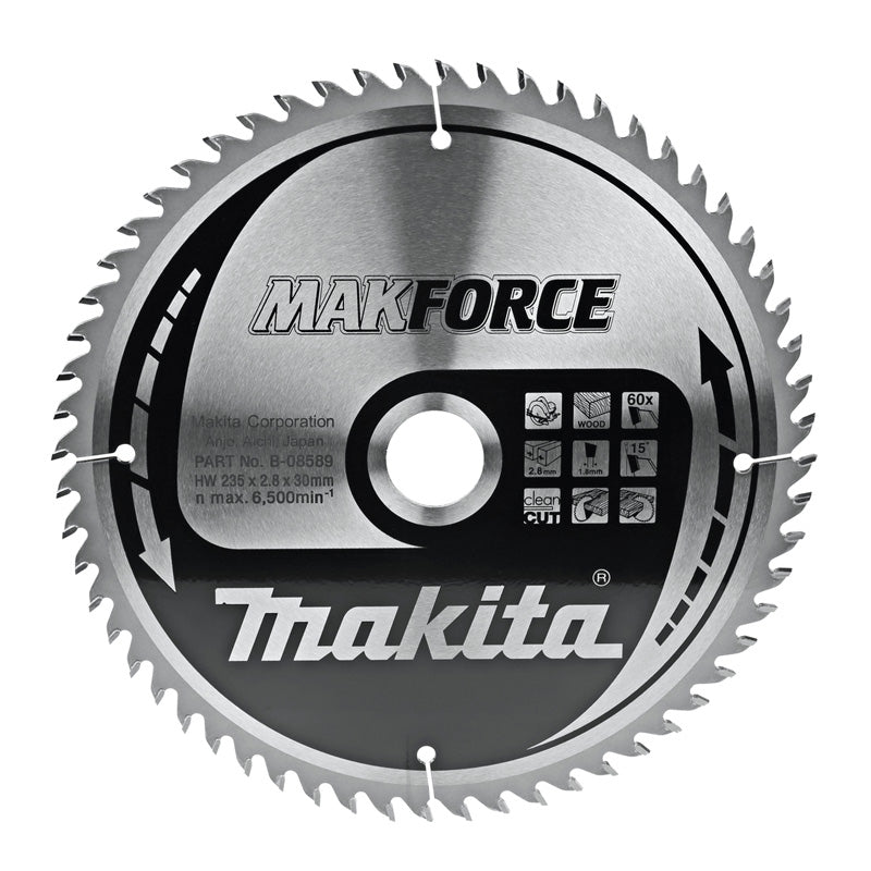 Lames carbure 'MakForce', pour bois, pour scies circulaires MAKITA