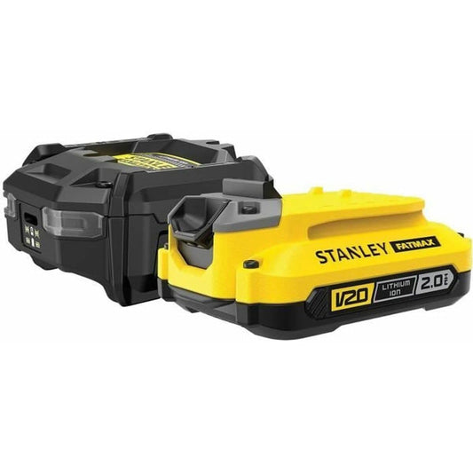 Starter Kit Chargeur 1,25 A + 1 Batterie 18V 2 Ah - SFMCB10D1-QW STANLEY FATMAX V20